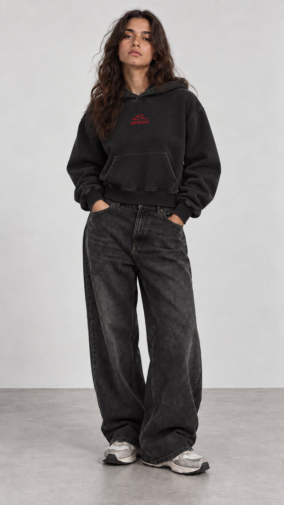 Unisex Vintage Wash Boxy Fleece Hoodie
