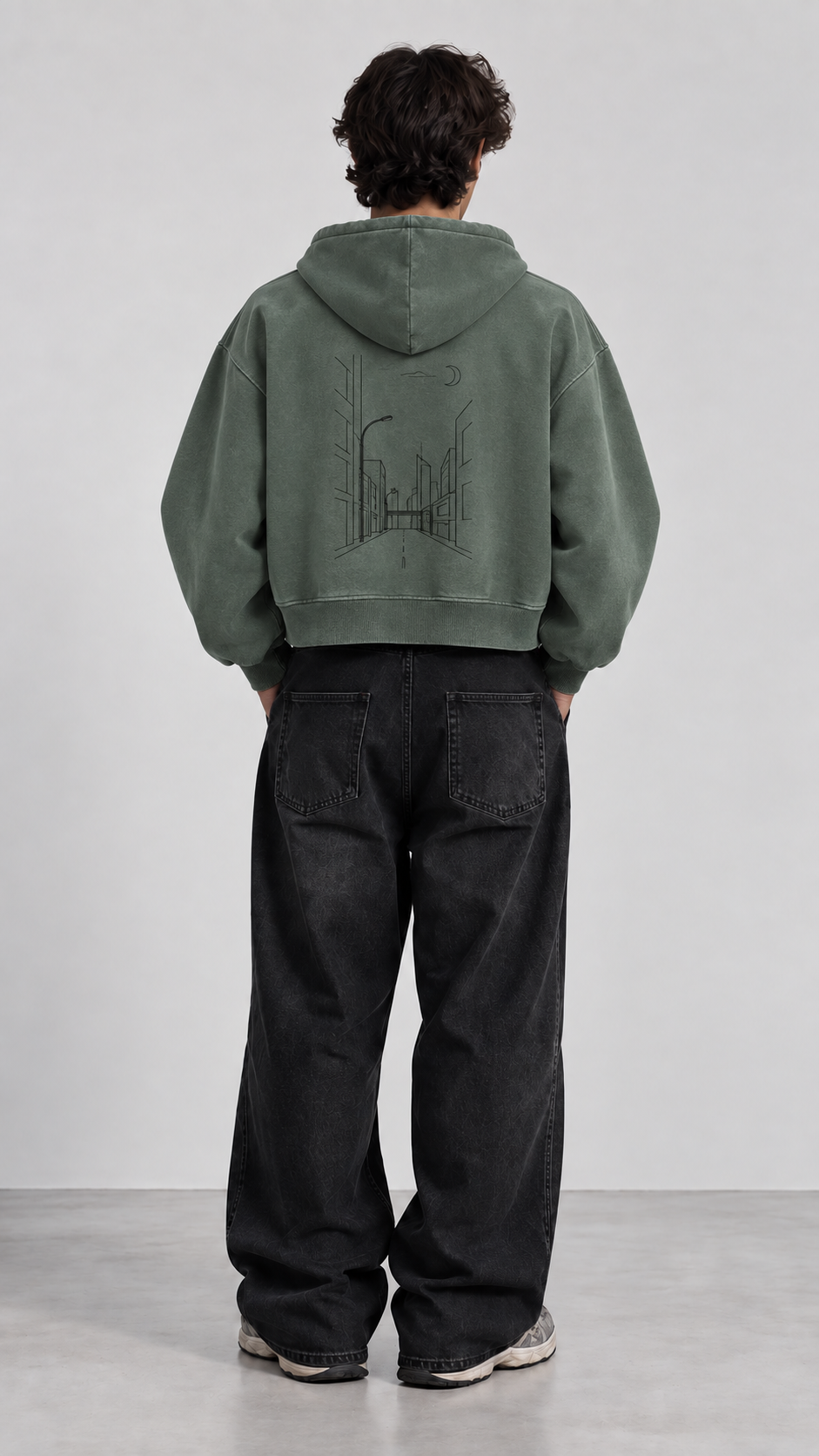 Unisex Vintage Wash Boxy Fleece Hoodie