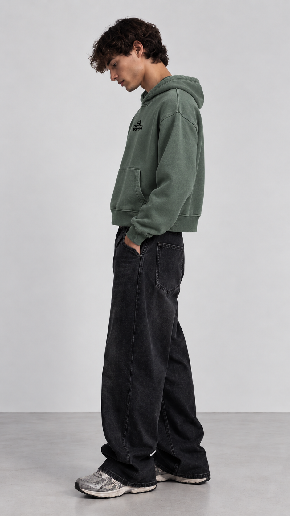 Unisex Vintage Wash Boxy Fleece Hoodie