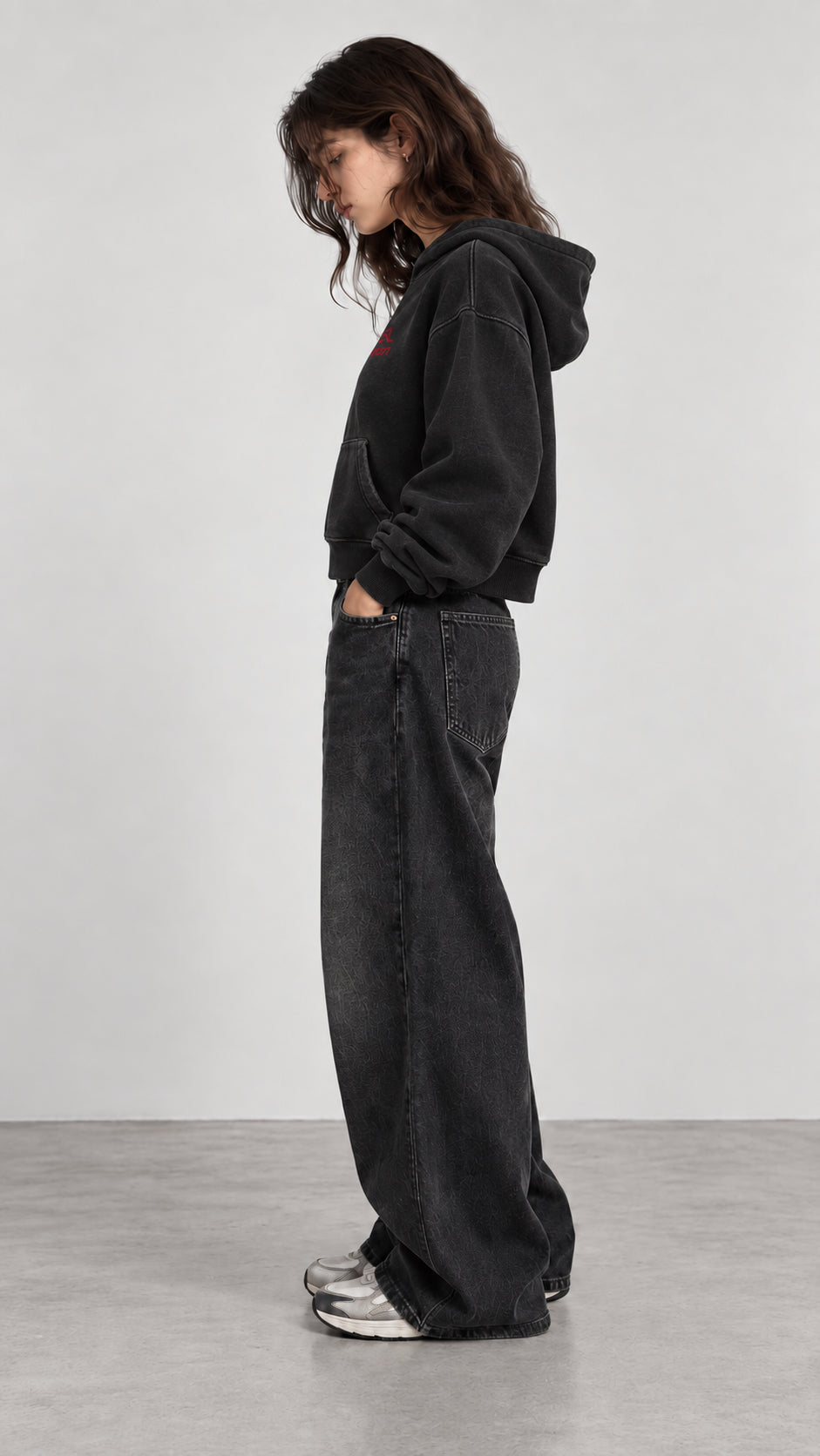 Unisex Vintage Wash Boxy Fleece Hoodie