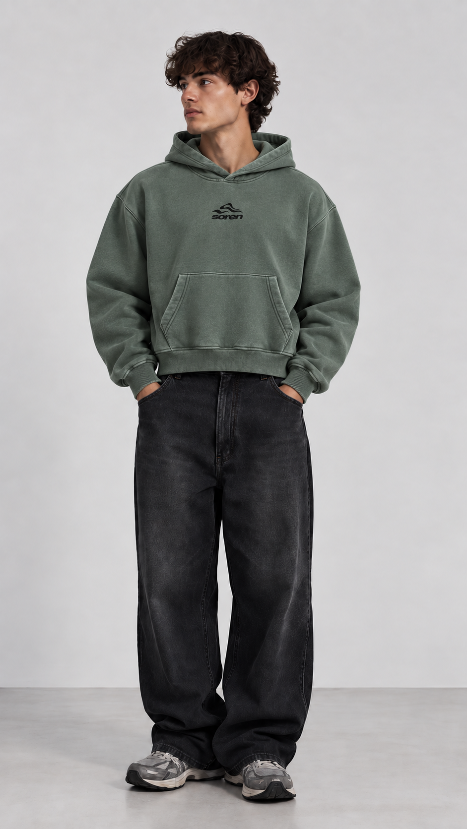 Unisex Vintage Wash Boxy Fleece Hoodie