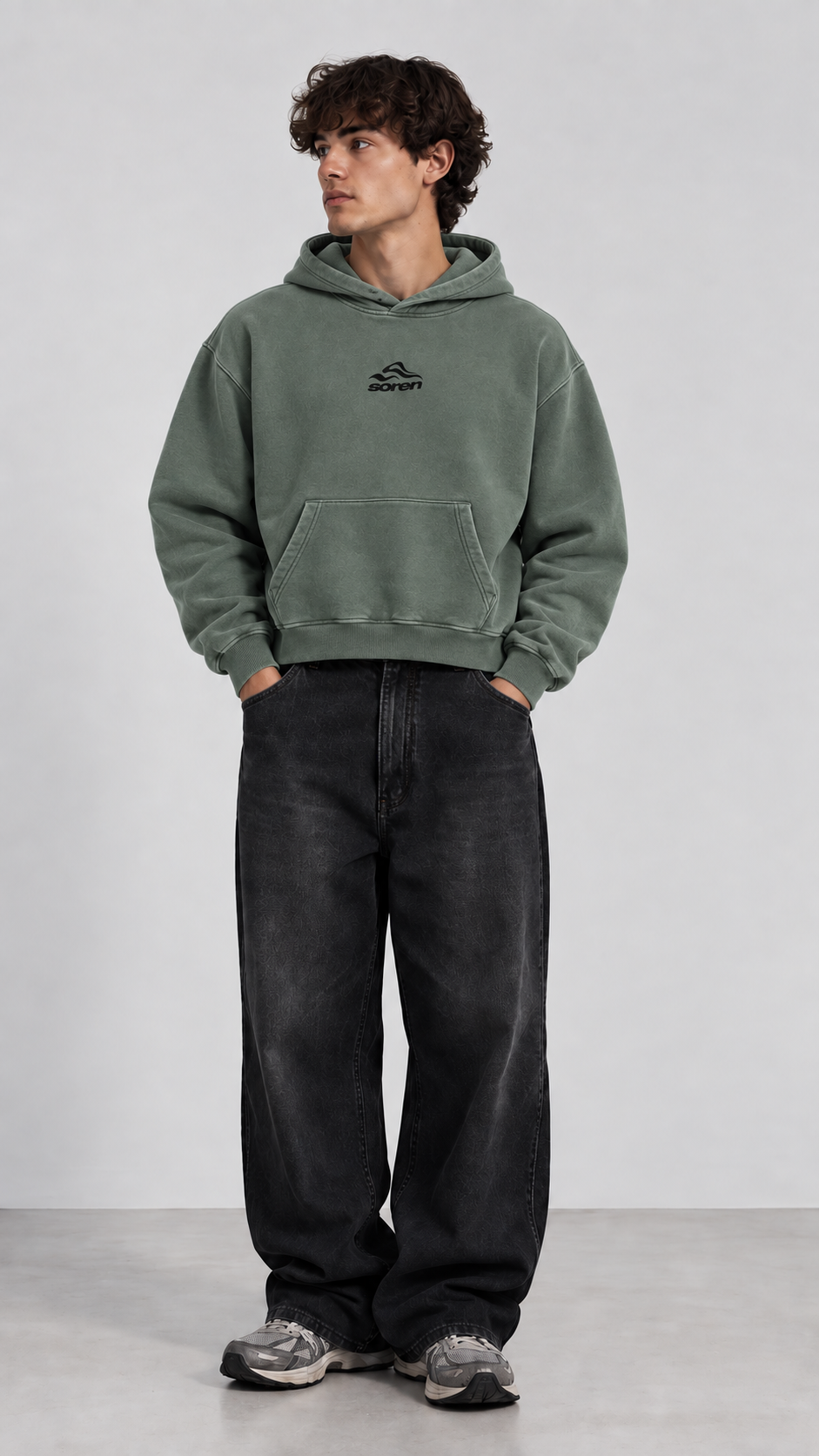 Unisex Vintage Wash Boxy Fleece Hoodie