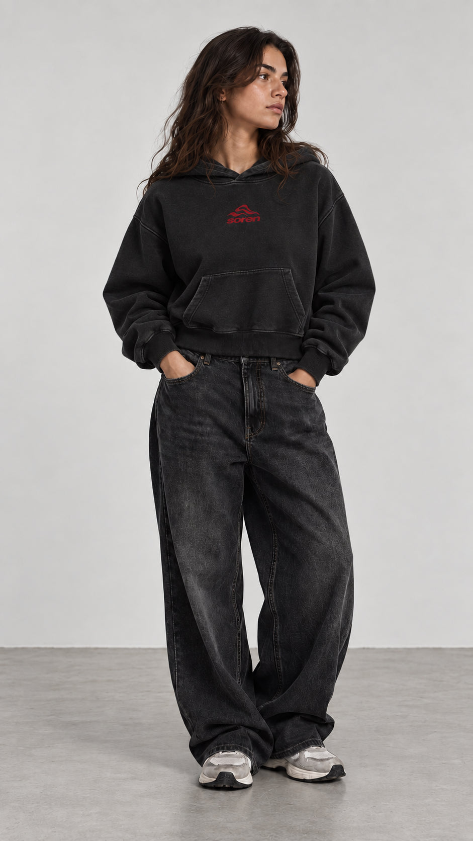 Unisex Vintage Wash Boxy Fleece Hoodie